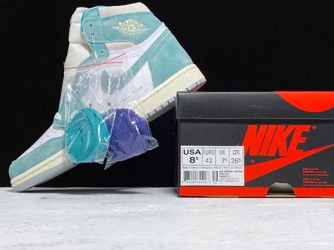 Rep TBkick Green Jordan 1 Air Turbo High 555088-311 Retro OG 0802